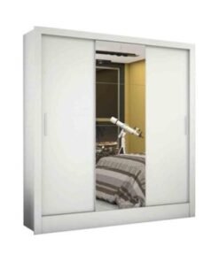 Guarda-Roupa Dubai Plus c/ espelho 3 portas e 3 gavetas - Branco