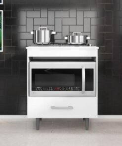 Balcão Alecrim Para Cooktop 4 Bocas 1 gaveta – branco