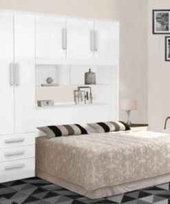 Guarda-Roupa México 5 portas 3 gavetas Casal - Branco