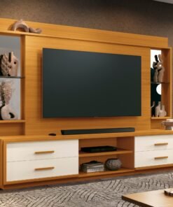 Home Leni para TV de 75" - Cedro/Off White