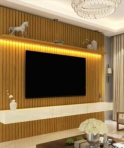 Home Nobre com Nicho 85" - Naturale/Off White