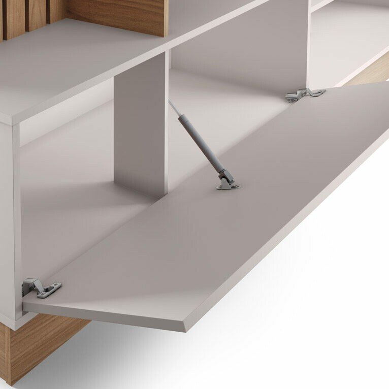 Home Maceió Larg. 2.00m Freijó/Off White para TV até 65" - Colibri - Imagem 3