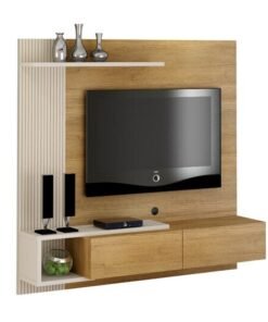 Home Suspenso Los Angeles Larg. 1.60m Cinamomo/Off para TV até 60" - Valdemóveis