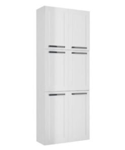 Paneleiro 6 portas Florença Aço - Branco