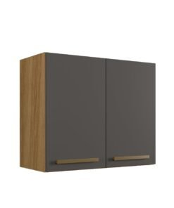 Armário Aéreo Cristal 2 Portas - Cinamomo/Grafite