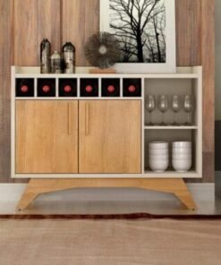 Buffet Clara 2 portas - Off White / Cinamomo