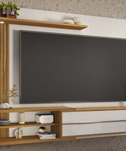 Painel NT 1355 Larg. 1.82m Off/Freijó Ripado para TV até 65" - Notável