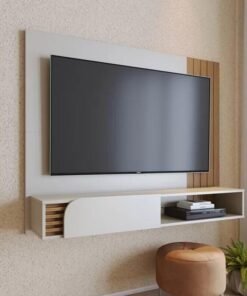 Home Suspenso Jurerê Larg. 1.36m Off/Freijó para TV até 60" - Colibri