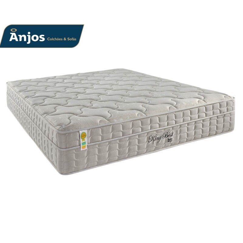 Colchão Casal King Best 138x188x28 Molas Ensacadas Pocket - Anjos | Suporta até 240kg