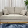 Sofá 2 lugares Slim 1.40m - Bege Linho