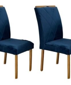 Conjunto Cadeiras Califórnia 2 unidades - Cinamomo/Azul