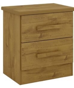 Mesa de cabeceira New Athos 2 gavetas - Carvalho