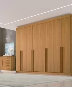 Roupeiro Casal Daymond Cinamomo 8 Portas 8 Gavetas 100% MDF Larg. 2.75m  - D Doro