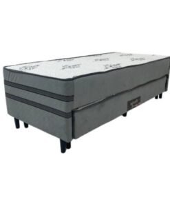 Cama Box Prestige c/Pilow Solteiro com Auxiliar Molas Ensacadas  - 88x188x46