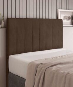 Cabeceira Itália Solteiro - Marrom Veludo
