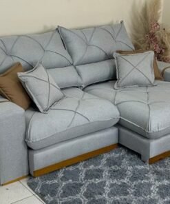 Sofá Retrátil e Reclinável Gran Bello 2.50m - Cinza Linho