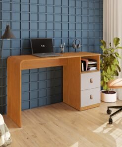 Escrivaninha JCM Alice 2 Gavetas - Cinamomo/Off