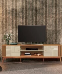 Rack Legacy 2.0 75" - Off White/Cedro