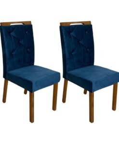 Conjunto Cadeiras Jasmim 2 unidades - Cinamomo/Azul