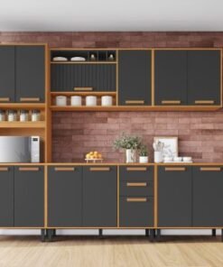 Cozinha Completa Nápoles 5 peças - Cinamomo/Grafite