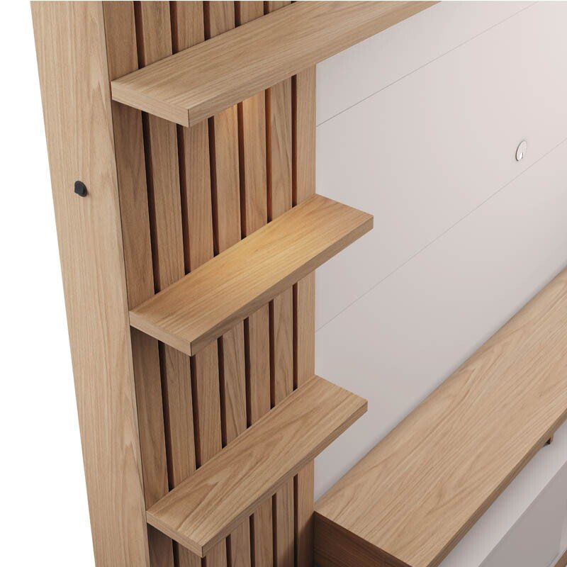 Home Maceió Larg. 2.00m Freijó/Off White para TV até 65" - Colibri - Imagem 4