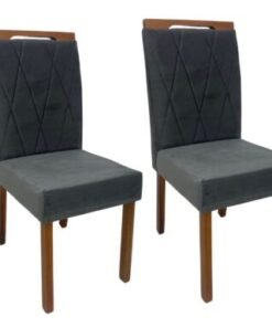 Conjunto Cadeiras Isa 2 unidades - Cinamomo/Cinza