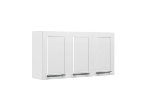 Armário de Cozinha Aéreo Triplo Florença Aço 1,05 - Branco