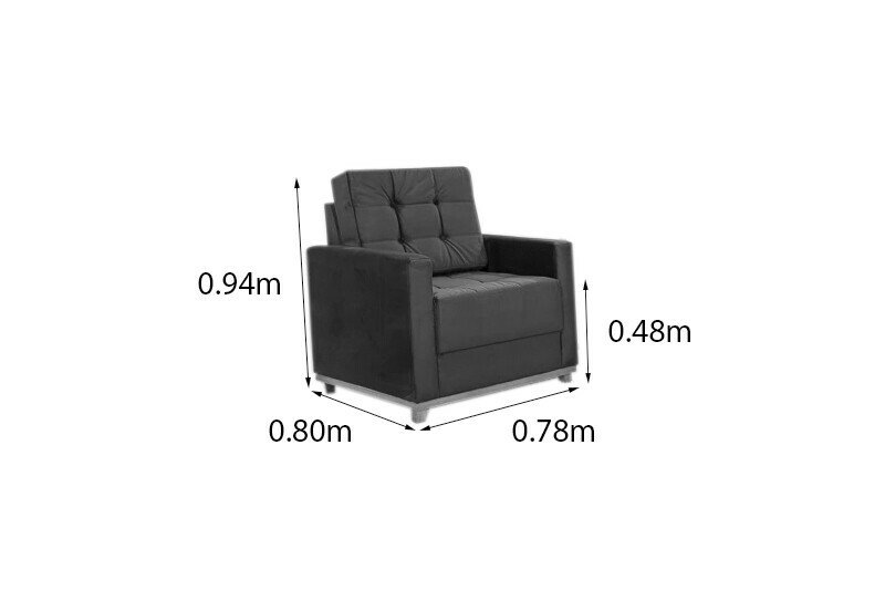 Sofá Áustria 3 Lugares + Poltrona Áustria Bege A57 - Imagem 9