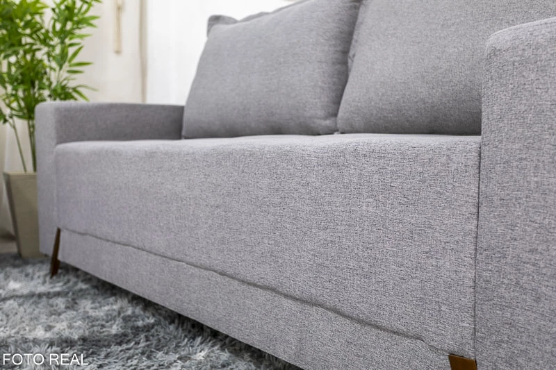 Sofá 2 lugares 8100 1.55m Linho Cinza 27 - Imagem 2