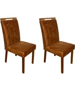 Conjunto Cadeiras Jasmim 2 unidades - Cinamomo/Terracota