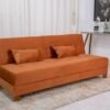 Sofá Cama Arpoador Veludo Terracota 12116 Larg. 1.85m