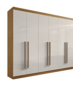 Guarda-Roupa Da Vinci Plus 6 portas e 6 gavetas - Cinamomo /Off White