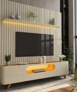 Rack com Painel Nobre 85" - Off White