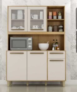 Armário de Cozinha Rubi Cinamomo/Off Valdemoveis