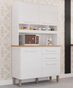 Armário Kit de Cozinha Sofia 4 Portas 2 Gavetas - Branco