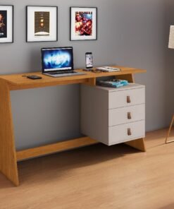 Escrivaninha Gaby 3 Gavetas - Cinamomo/Off