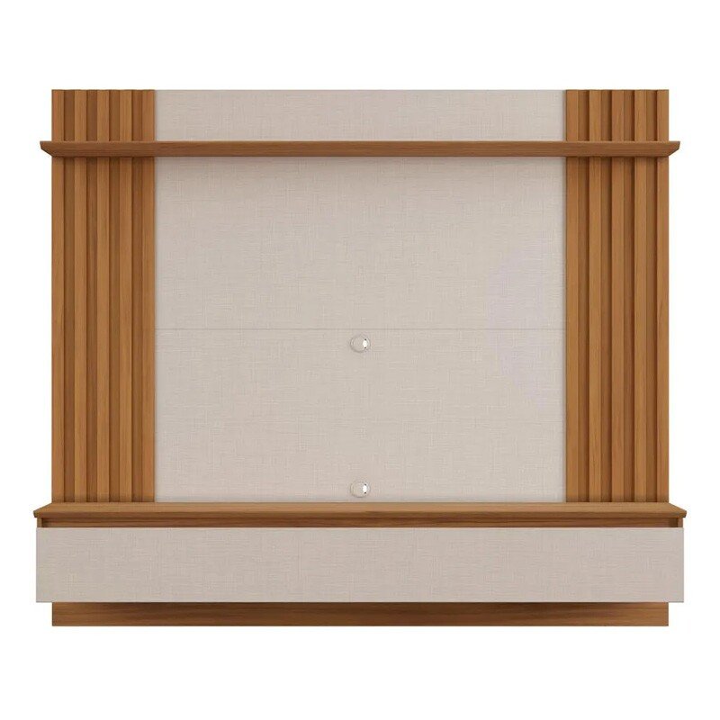 Painel NT 1365 Larg. 1.60m Off/Freijó C/ Detalhe Ripado para TV até 65" - Notável - Imagem 7