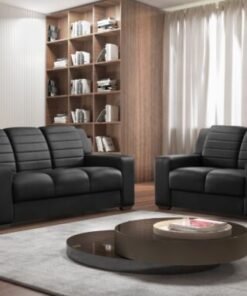 Sofá 2x3 Lugares Ref.270 - Preto Courino