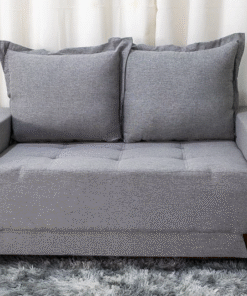 Sofá 2 lugares 8100 1.55m Linho Cinza 27