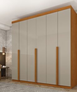 Guarda-Roupa Joinville 6 portas e 4 gavetas Tcil - Cinamomo/Off White