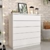 Cômoda Premium 5 Gavetas - Branco