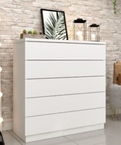 Cômoda Premium 5 Gavetas - Branco