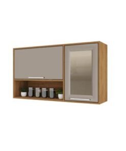 Armário de Cozinha Aéreo Paris 1,20 - Cinamomo/Off White