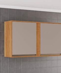 Armário de Cozinha Aéreo Pérola 1,20m - Cinamomo/Off White