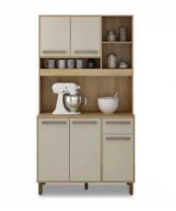 Armário Ametista Larg.1.10m Cinamomo/Off 05 Portas 01 Gaveta - Valdemoveis