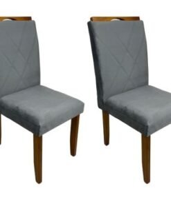 Conjunto Cadeiras Califórnia 2 unidades - Cinamomo/Cinza