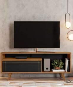 Rack Bancada NT 1315  Larg. 1.63m Freijó/Preto para TV até 60" - Notável