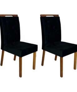 Conjunto Cadeiras Jasmim 2 unidades - Cinamomo/Preto