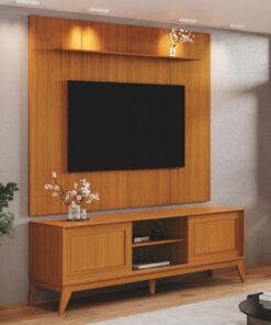 Rack King com Painel Avant 75" -  Cedro