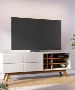 Bancada Noronha Larg. 1.80m Off/Freijó para TV até 70" - Colibri